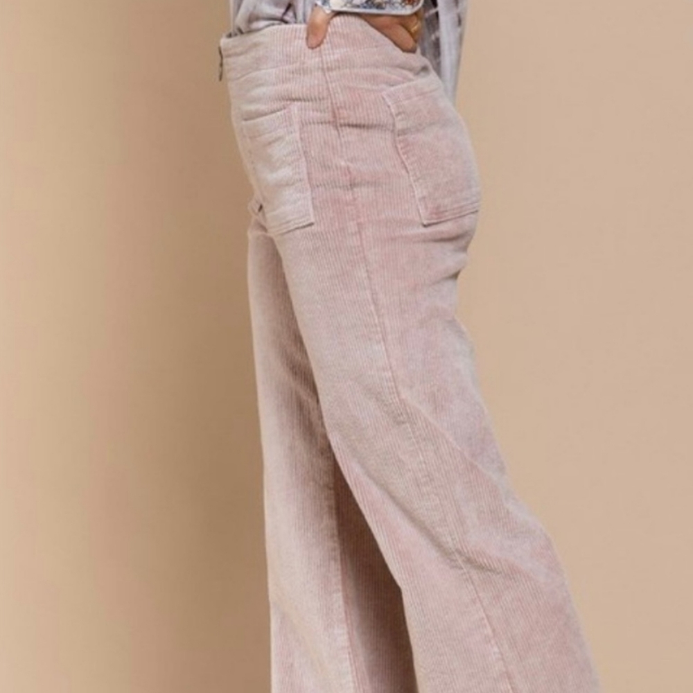 🎀 POL VINTAGE WASHED POWDER PINK CORDUROYS - Picture 4 of 6
